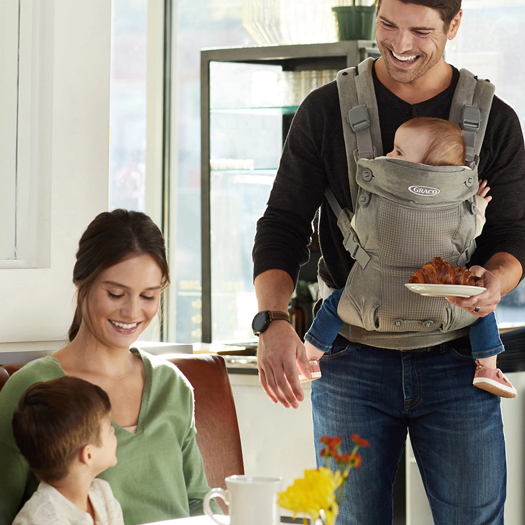Graco Cradle Me 4-in-1 Baby Carrier, Mineral Gray