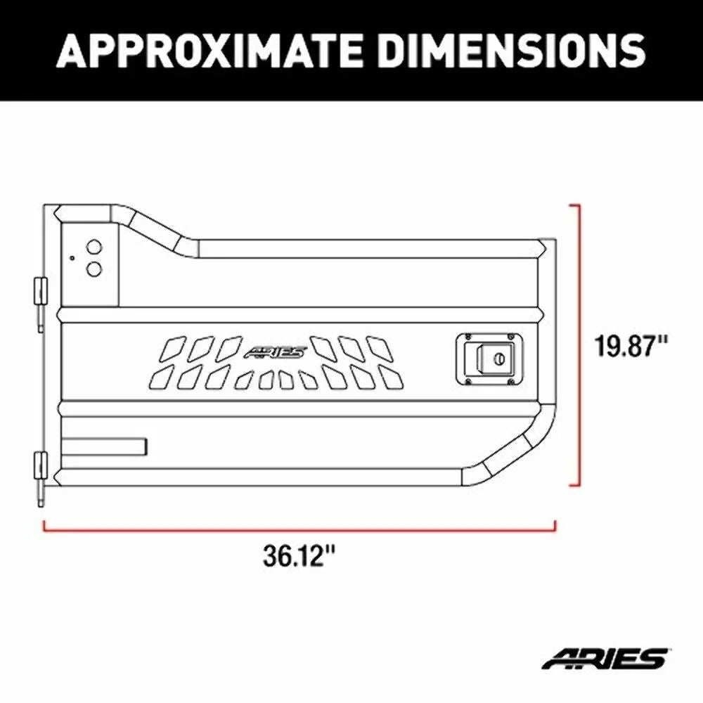 Aries Offroad Tubular Door - AR15009 Fits select: 2013 JEEP WRANGLER, 2008 JEEP WRANGLER UNLIMITED