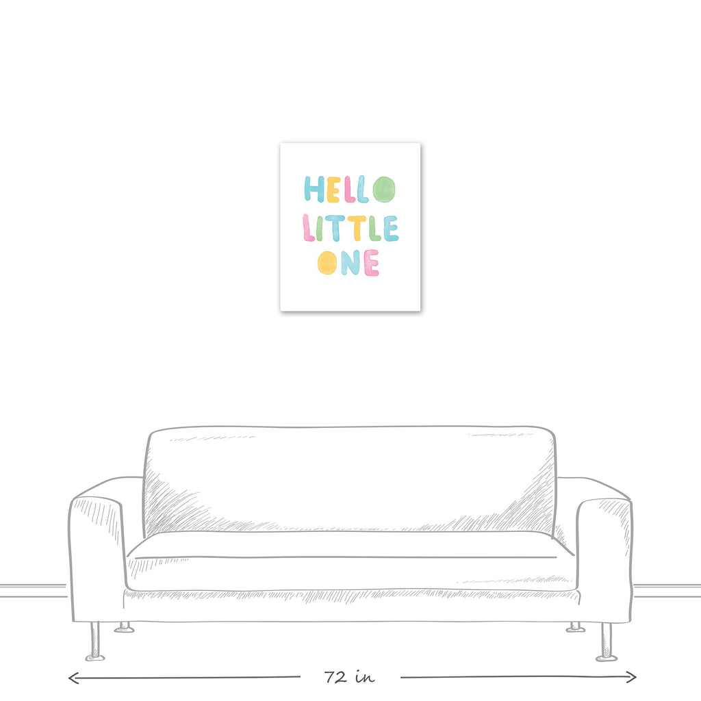 Creative Products Hello Little One Colorful 20x24 Canvas Wall Art