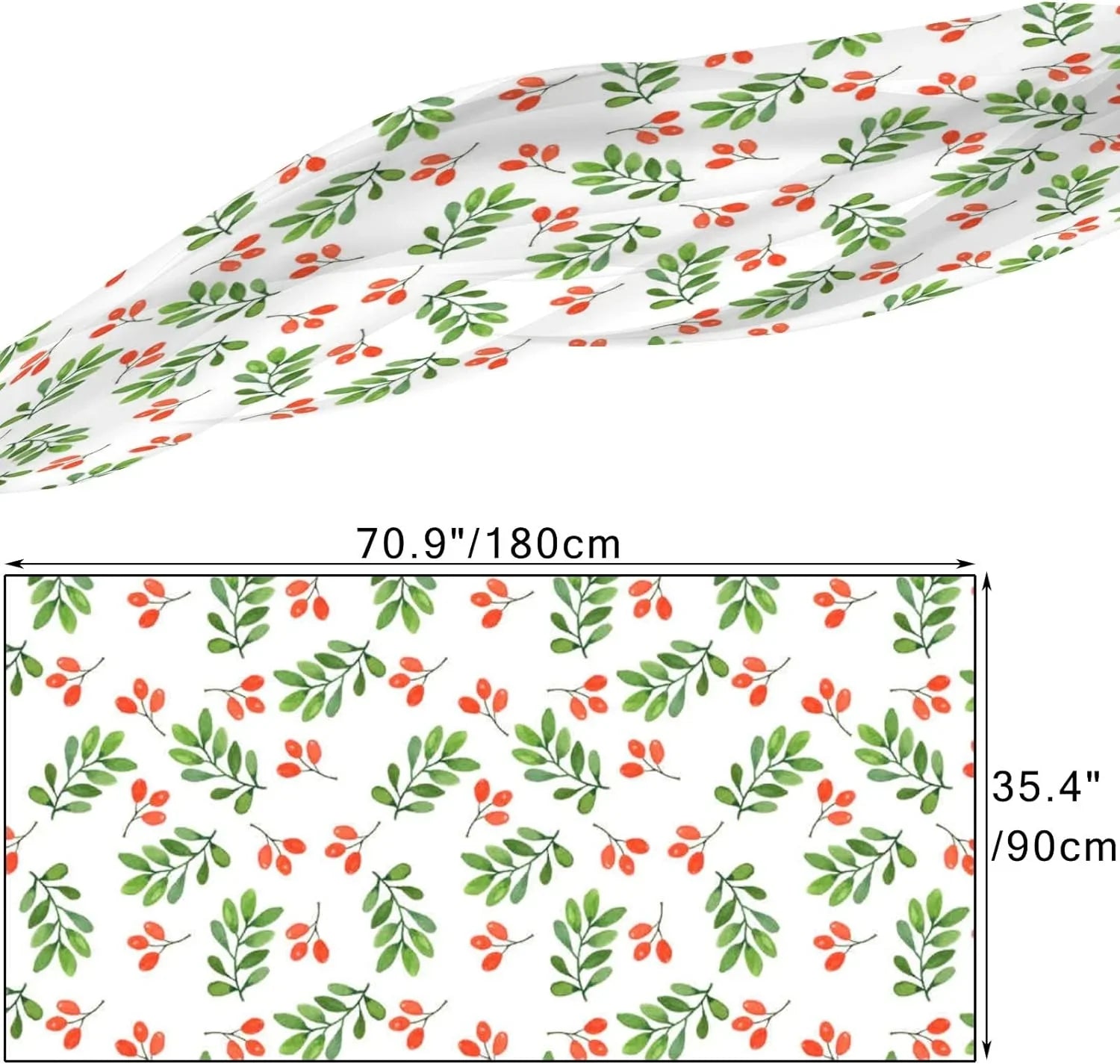 Hyjoy Watercolor Floral Pattern on White Long Silk Neck Scarf Lightweight Shawl Wrap Scarves for Women Girls