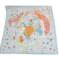 Pre-Owned Hermes HERMES Carre 90 Story Blue Glacier Pink Multicolor Scarf Muffler H003875S Women's Silk Men's STORY SCARF90 2022AW Purchased in July 2022 (Like New)