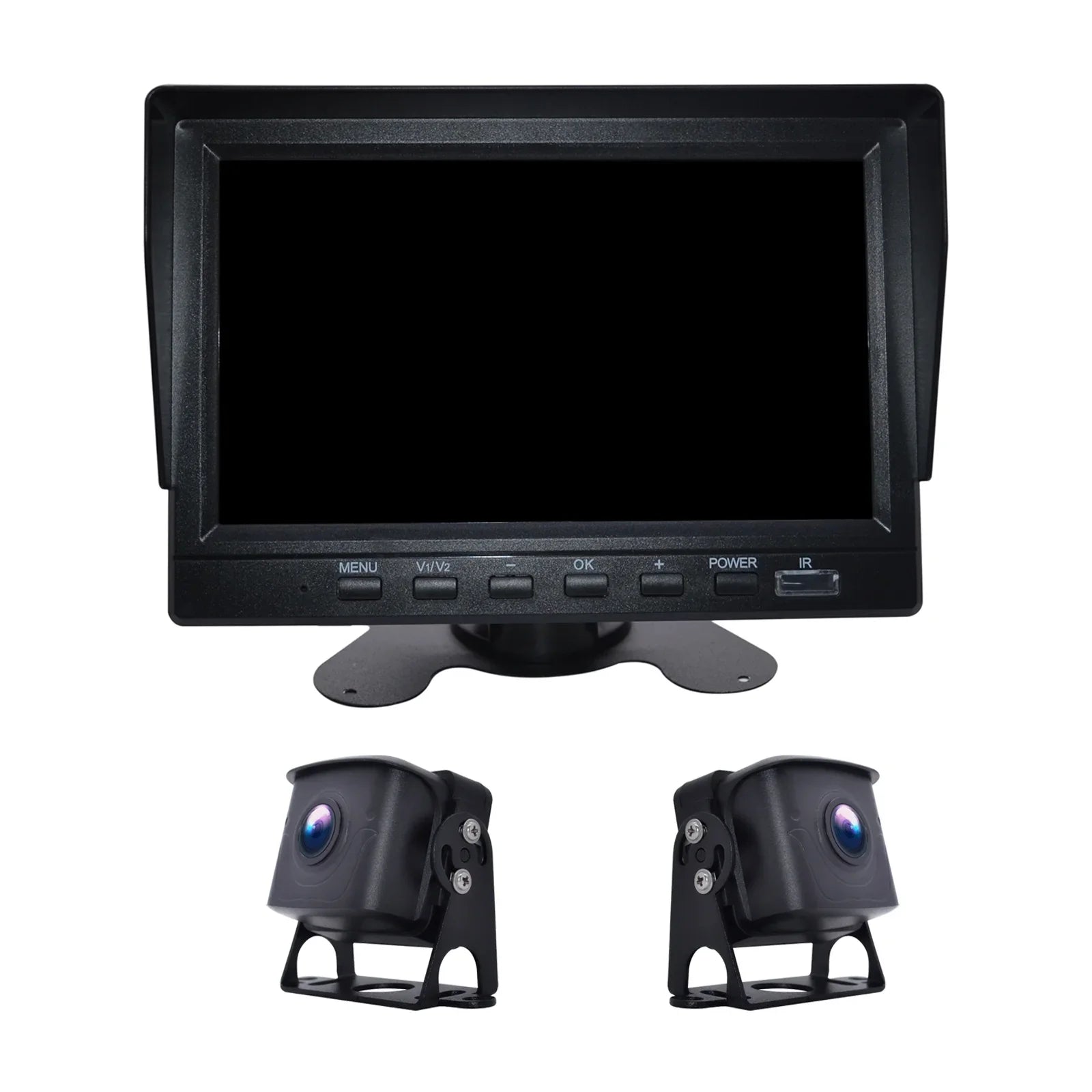 7" Monitor DVR Driving Video Recorder with BSD for RV Truck Bus+2 Backup Camera