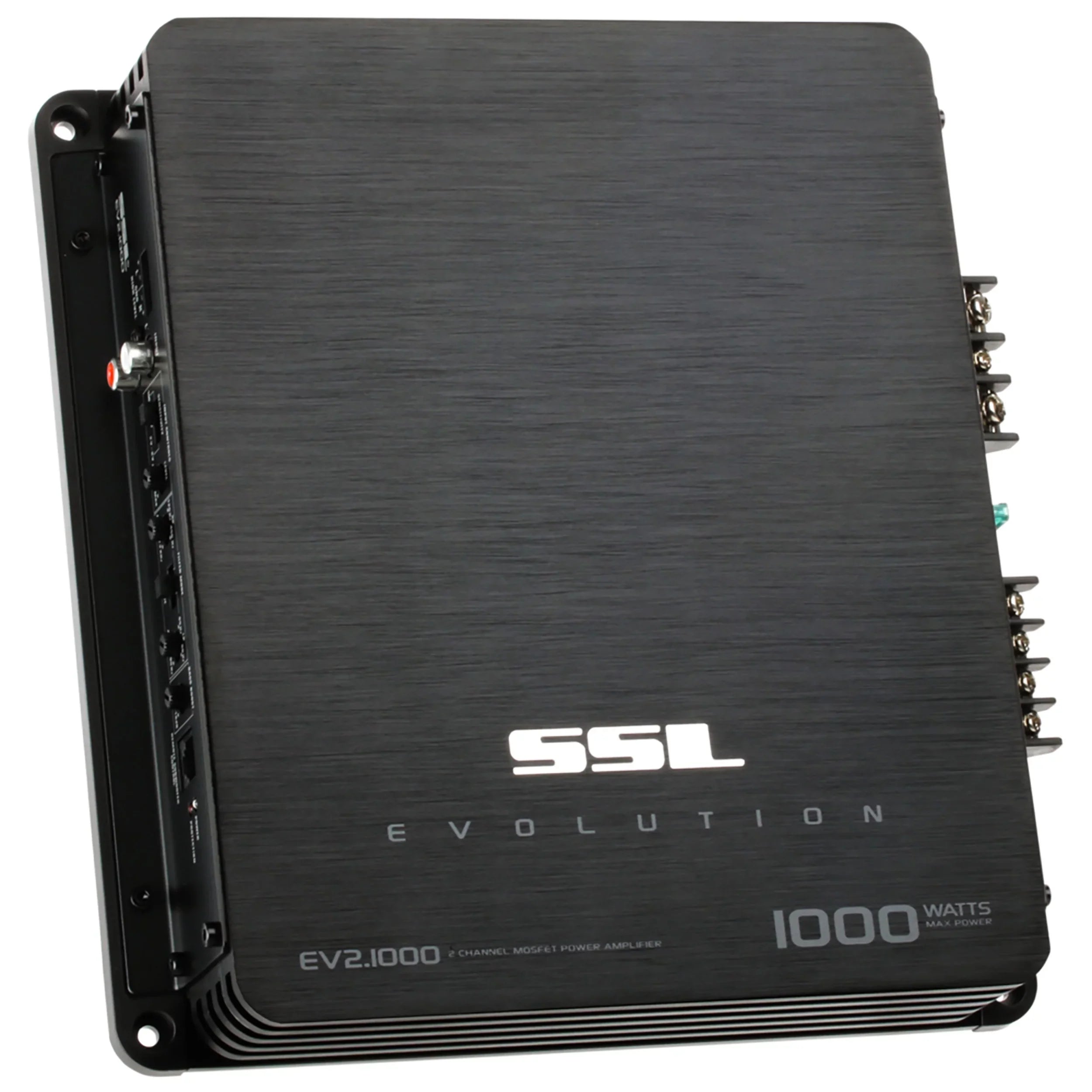 Sound Storm Laboratories EV2.1000 Evolution Series Car Audio Amplifier - 1000 High Output, 2 Channel, 2/8 Ohm, High/Low Level Inputs, High/Low Pass Crossover, Full Range, Hook To Stereo and Subwoofer