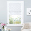 Exclusive Home Montague Trellis Total Blackout Roman Shade, 31"x64", White