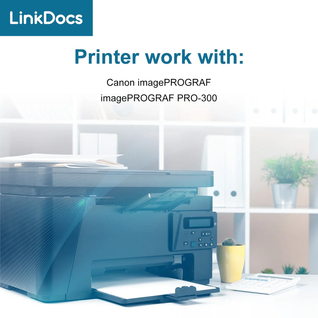 LinkDocs Compatible PFI120 PFI-120 Magenta Ink Cartridges (130ml) Replacement for Canon PFI120 PFI-120 PFI-120M Work for Canon ImagePROGRAF IPF TM-200 TM-205 TM-300 TM-305 and GP-200 GP-300 Printer