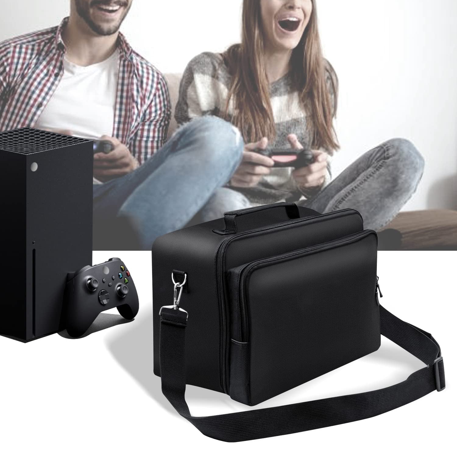 Protective Carrying Case for Xbox Series X-XSX Travel Bag Carrying Case for Xbox Series X Console, Controller, Cables and Other Accessories