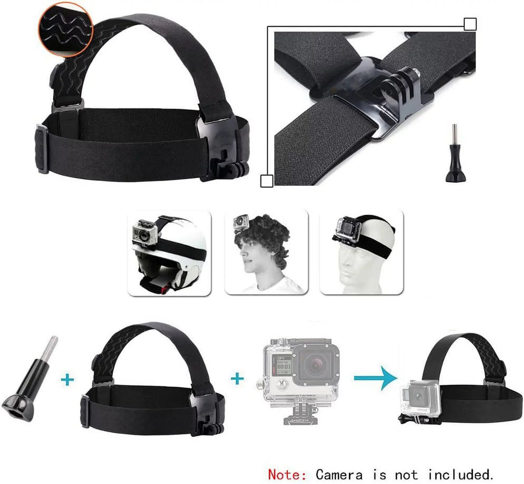 Action Camera Head Mount Strap Wearing Head Belt Compatible with Gopro Hero 11 10 9 8 7 6 5/AKASO/Dragon