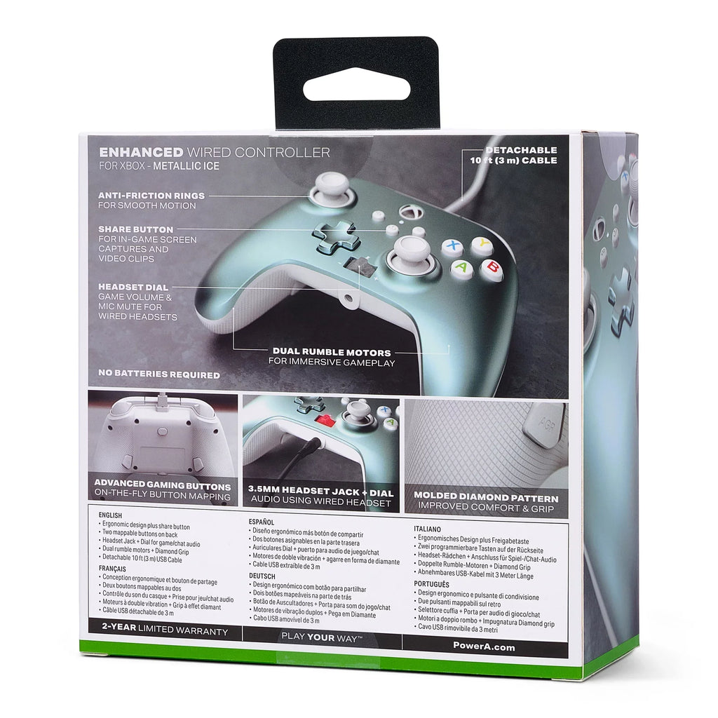 PowerA Enhanced Wired Controller for Xbox Series X|S - Metallic Ice