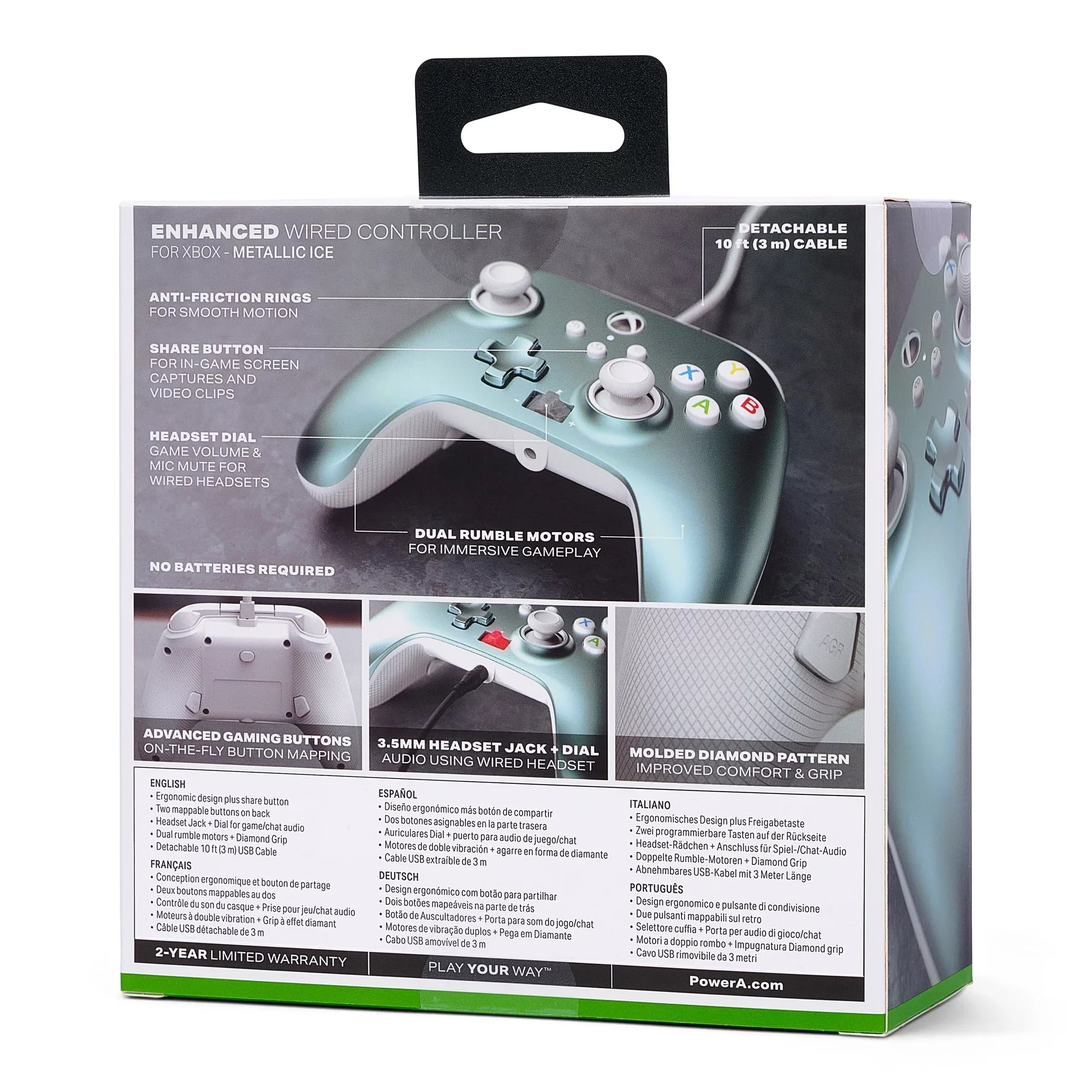 PowerA Enhanced Wired Controller for Xbox Series X|S - Metallic Ice