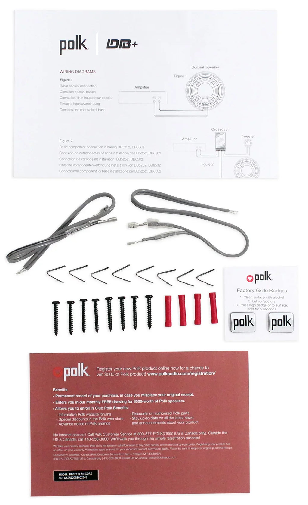 (2) Polk Audio DB572 5x7" 225w Car Audio ATV/Motorcycle/Boat Speakers + Rockmat