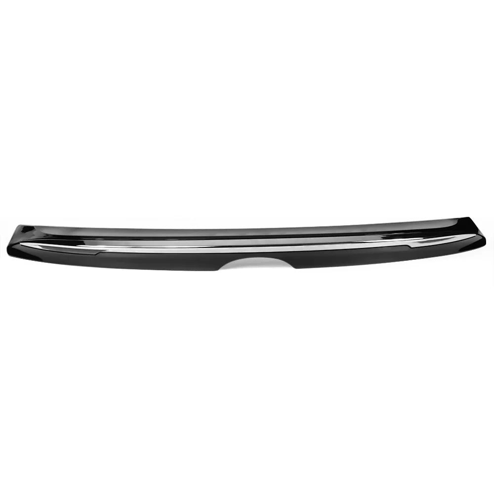 Ikon Motorsports Compatible with 18-23 Toyota Camry LE MD Style Rear Trunk Spoiler Wing Gloss Black With Chrome Trim 2018 2019 2020 2021 2022
