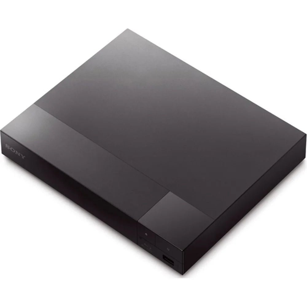 Sony BDP-S1700 Streaming Blu-ray Disc Player w/ Accessories Bundle Includes, 2.4GHz Wireless Backlit Keyboard with Touchpad, 6ft HDMI Cable and Laser Lens Cleaner for DVD/CD Players