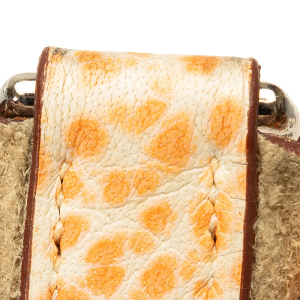 Pre-Owned Authenticated Hermès Dalmatian Buffalo Evelyne I PM Calf Leather Orange Crossbody Bag Unisex (Good)