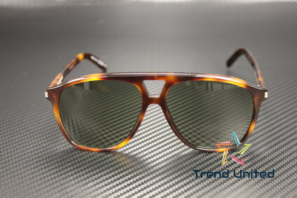SAINT LAURENT SL 596 DUNE 002 Pilot Havana Green 58mm Women's Sunglasses