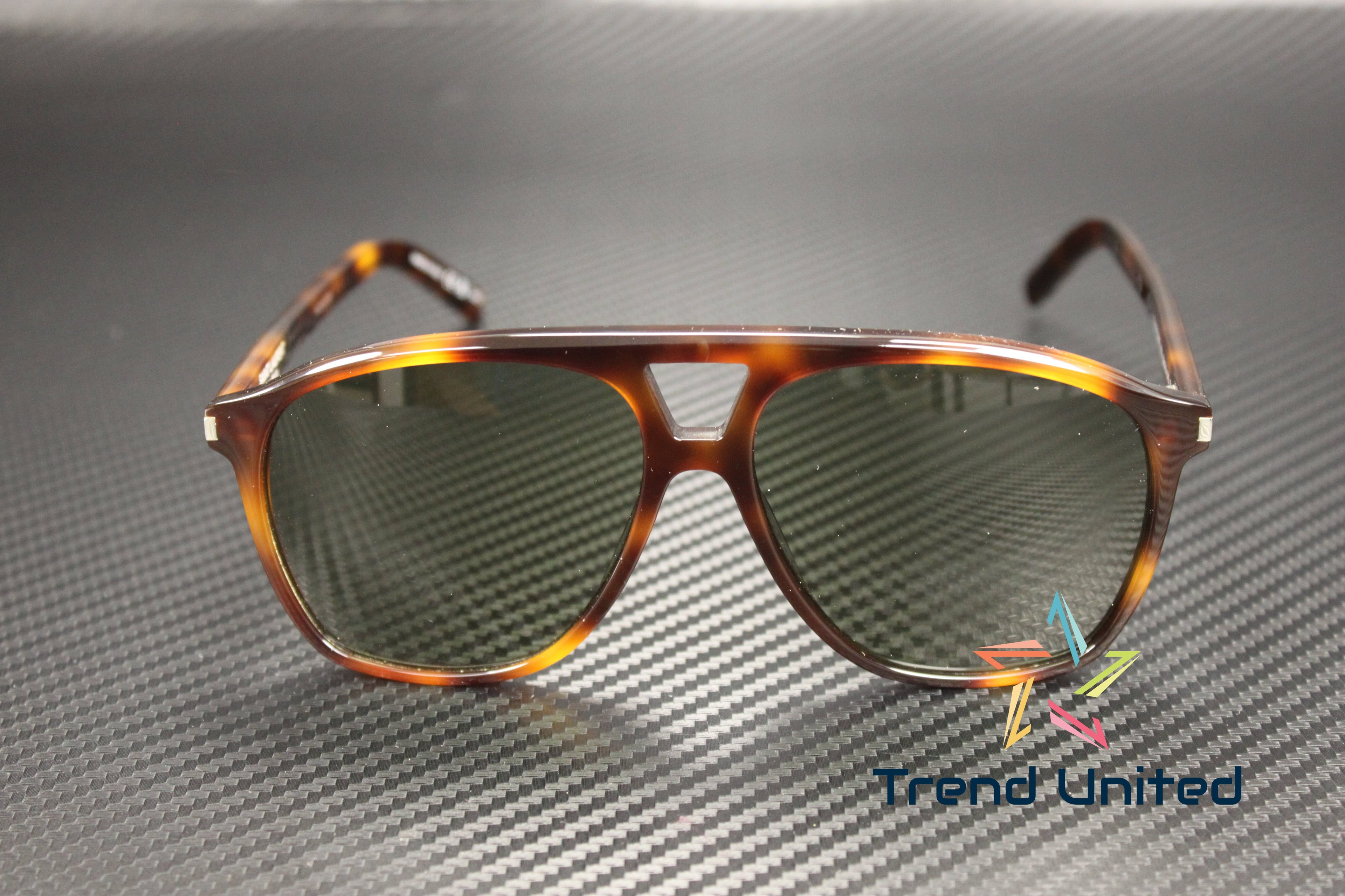 SAINT LAURENT SL 596 DUNE 002 Pilot Havana Green 58mm Women's Sunglasses