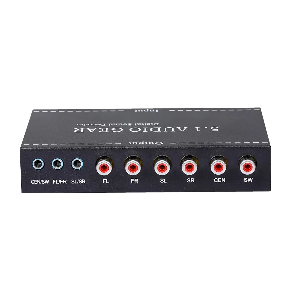 Walmeck NK-A6L 5.1 Audio Gear Digital Sound Decoder Audio Converter 3.5mm Audio Output Replacement for Dolby Digital AC-3   Plug