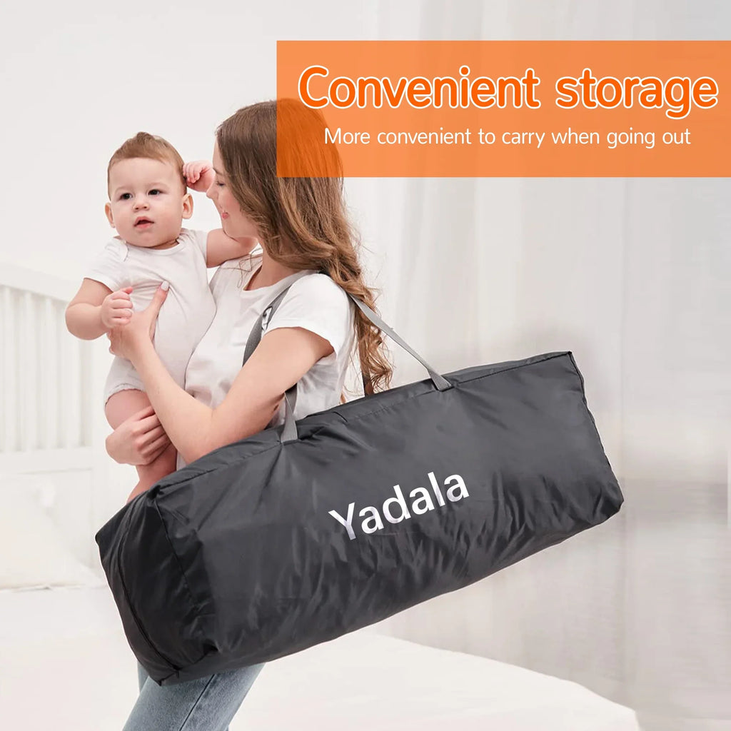 Yadala Baby Playard, One-Press Setup Pack n Play, Portable Playpen for Newborn Baby Toddler