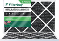 Filterbuy 16x24x1 MERV 8 Odor Eliminator Pleated HVAC AC Furnace Air Filters with Activated Carbon (2-Pack)
