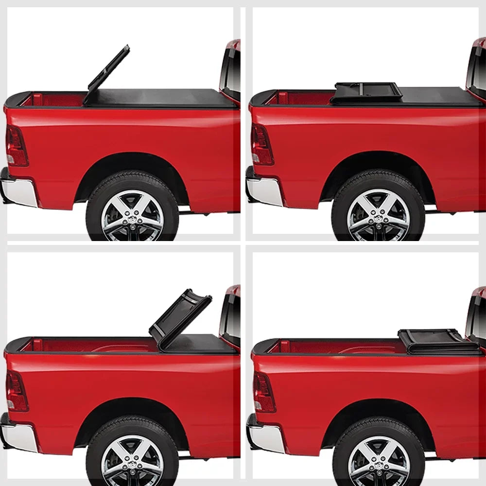 Short Bed Tonneau Cover 6.5Ft Soft Tri-Fold Fleetside for 02-09 Ram 1500/2500 Fits select: 2006-2008 DODGE RAM 1500, 2003-2009 DODGE RAM 2500