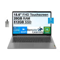 Lenovo 2021 Ideapad 3 15.6" FHD Touchdisplay Laptop Computer, Intel Core i5-1135G7, 20GB RAM, 512GB PCIe SSD, Backlit Keyboard, Iris Xe Graphics, HD Webcam, Dolby Audio, Win 11S, Grey, 32GB USB Card