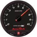 Longacre Racing 52-44384 SMI Tach Warning Light & LED Black Face, Warning Light - 4.50 in.