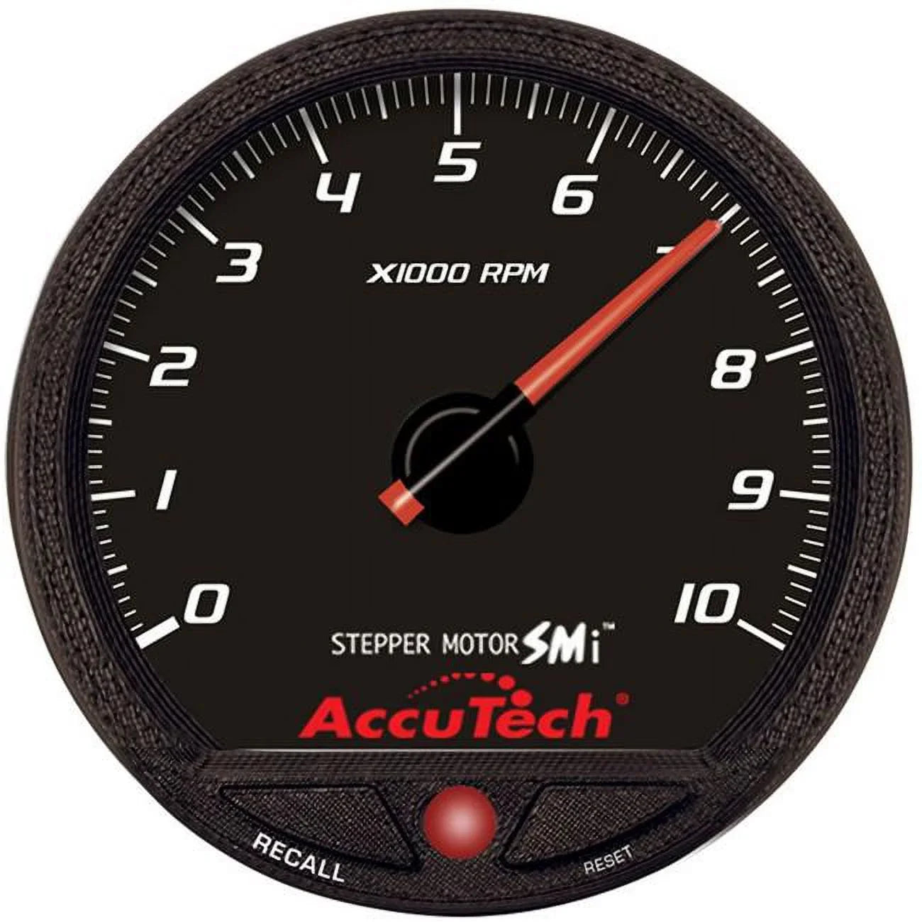 Longacre Racing 52-44384 SMI Tach Warning Light & LED Black Face, Warning Light - 4.50 in.