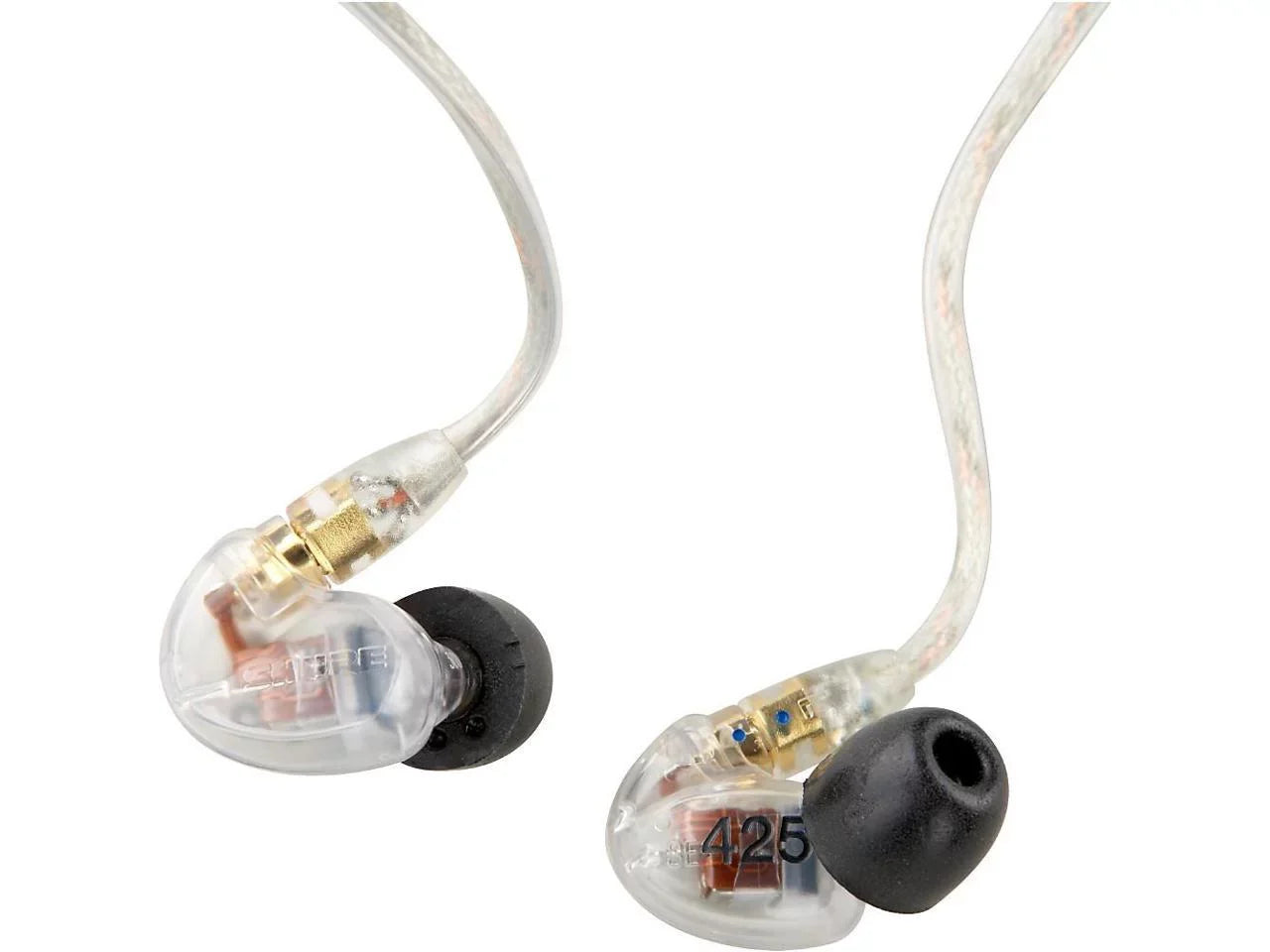 Shure SE425 Pro In-Ear Sound IsoLatitudeing Dual Driver Earphones - Clear