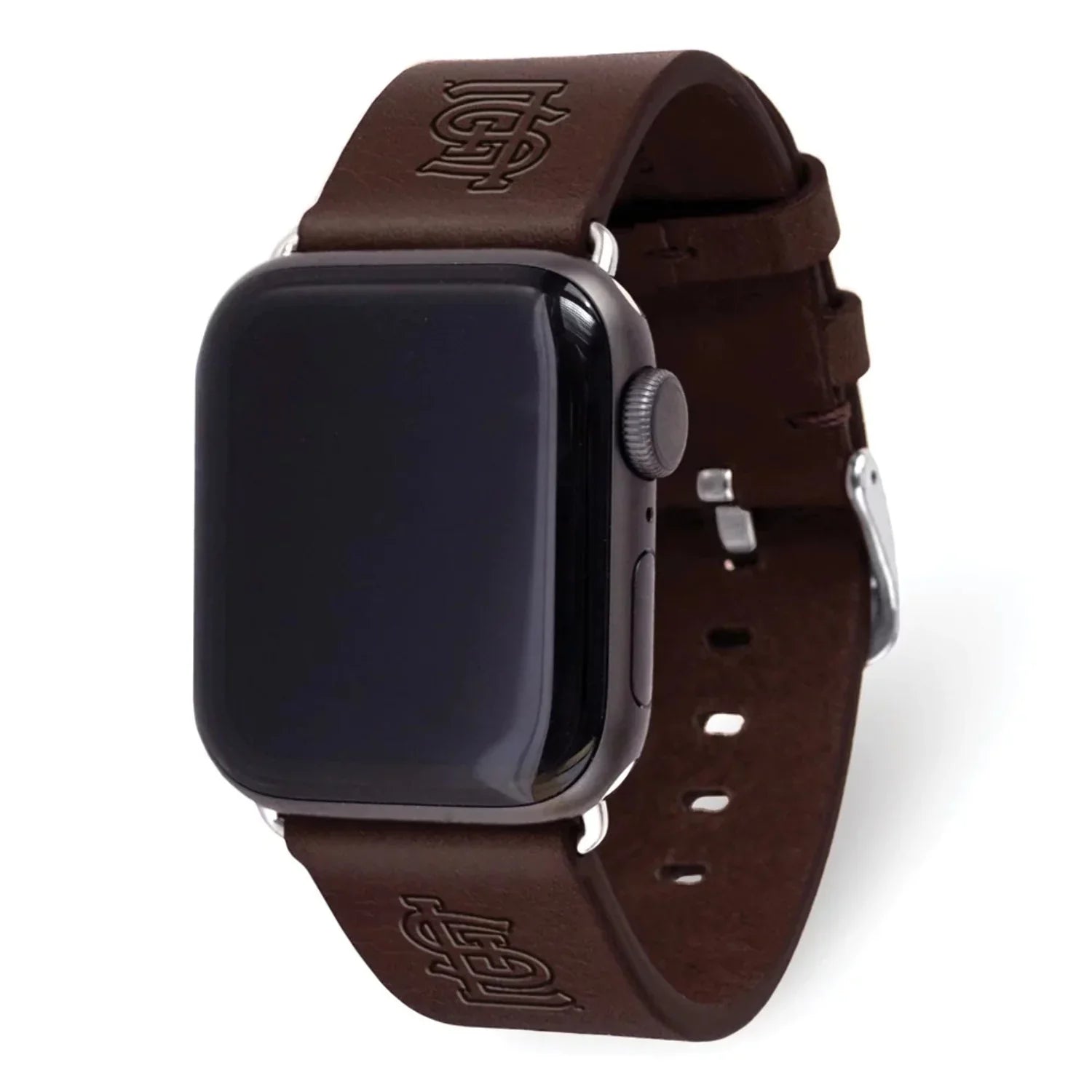 Brown St. Louis Cardinals Leather Apple Watch Band
