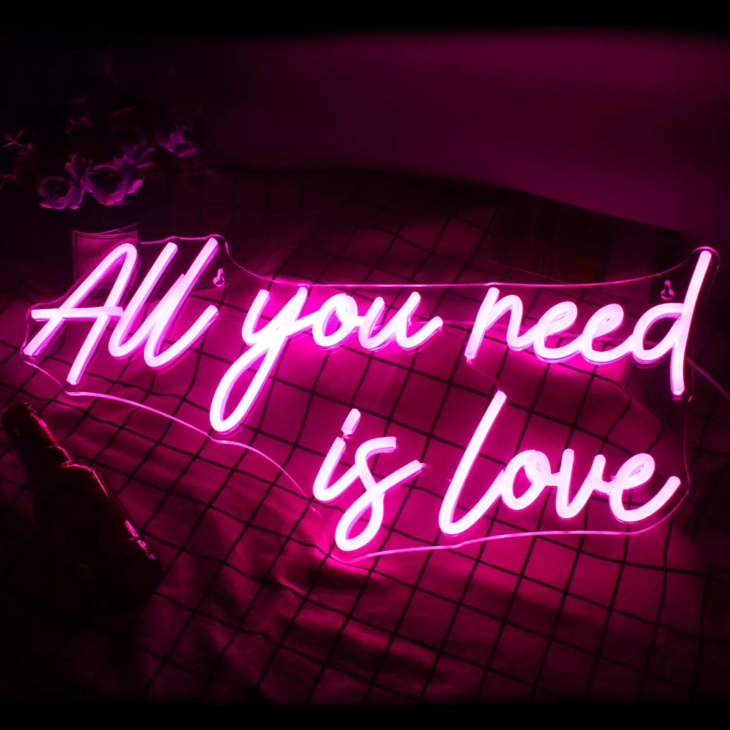 Hello Rosa All Your Need Is Love LED Neon Light Signs USB Power for Home Wedding Party Bar Bedroom Decoration