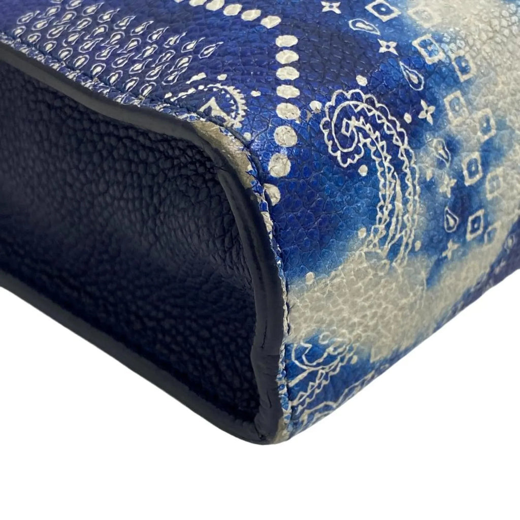Pre-Owned LOUIS VUITTON M81431 Gaston Wearable Wallet Monogram Bandana Shoulder Bag Blue Men's (Fair)
