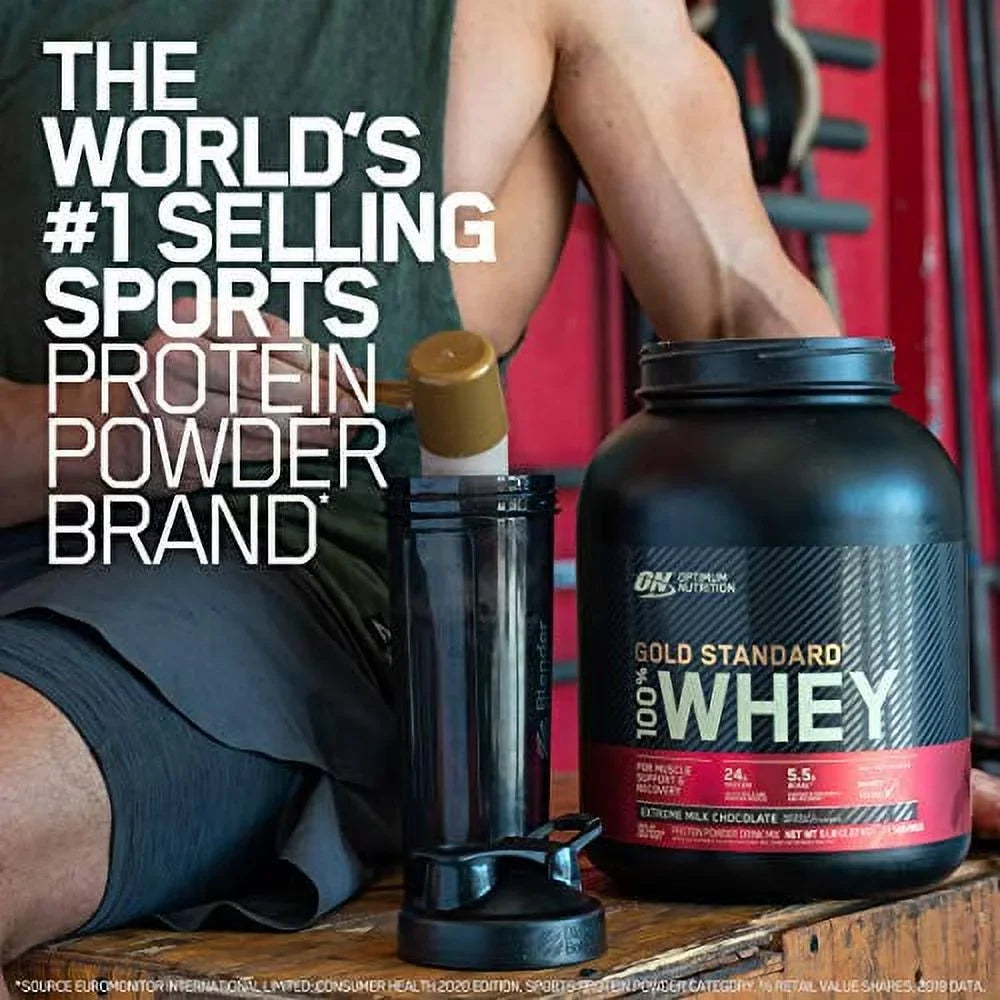 Optimum Nutrition Gold Standard 100% Whey Protein Powder, Strawberry & Cream, 2 Pound (Packaging May Vary)