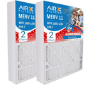 20x25x5 Air Filter MERV 11 Comparable to MPR 1000, MPR 1200 & FPR 7 Compatible with Honeywell FC100A1037 Premium USA Made 20x25x5 Furnace Filter 2 Pack by AIRX FILTERS WICKED CLEAN AIR.