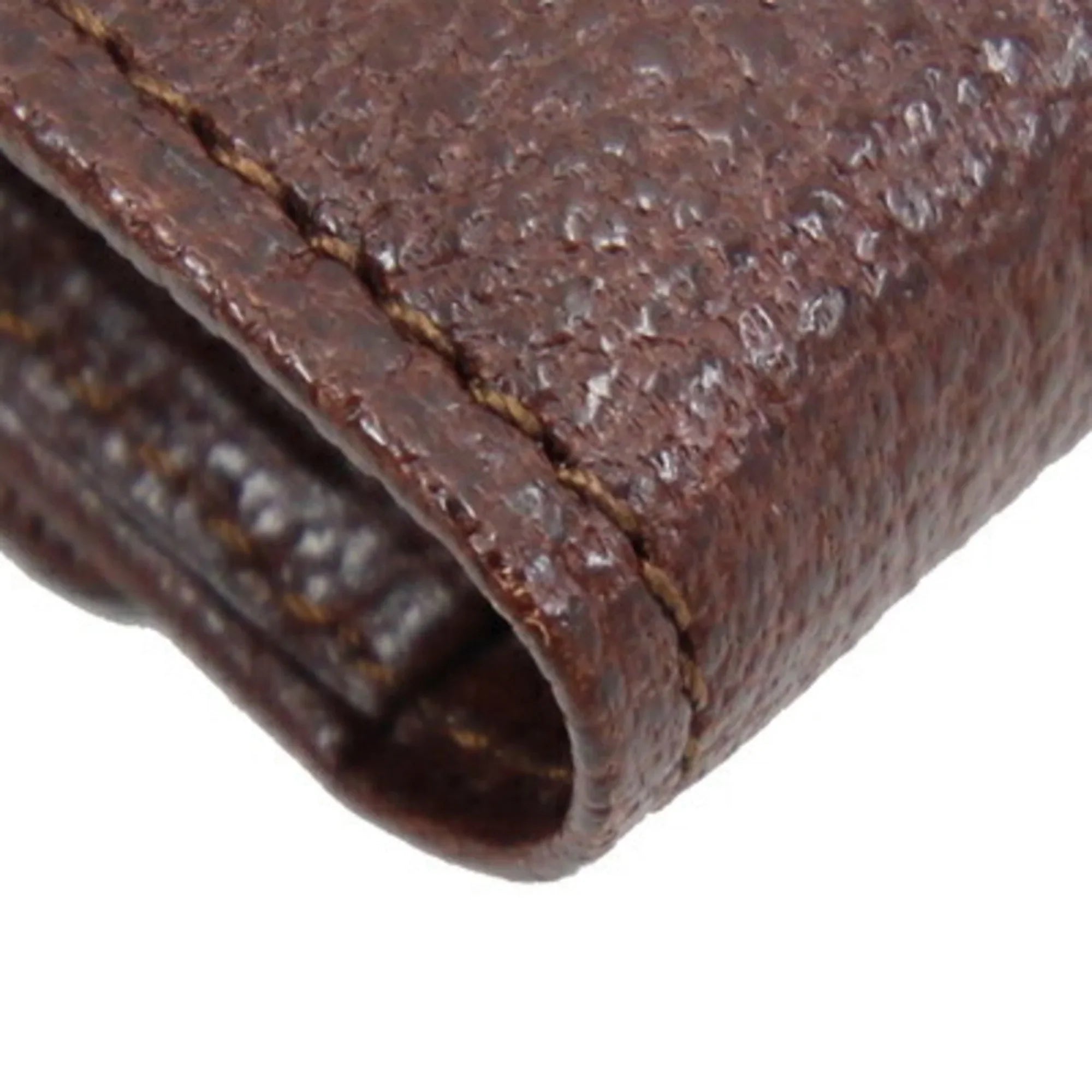 Pre-Owned Burberry 5 Key Case MS152 Dark Brown Leather Check Coin Holder BURBERRY (Good)