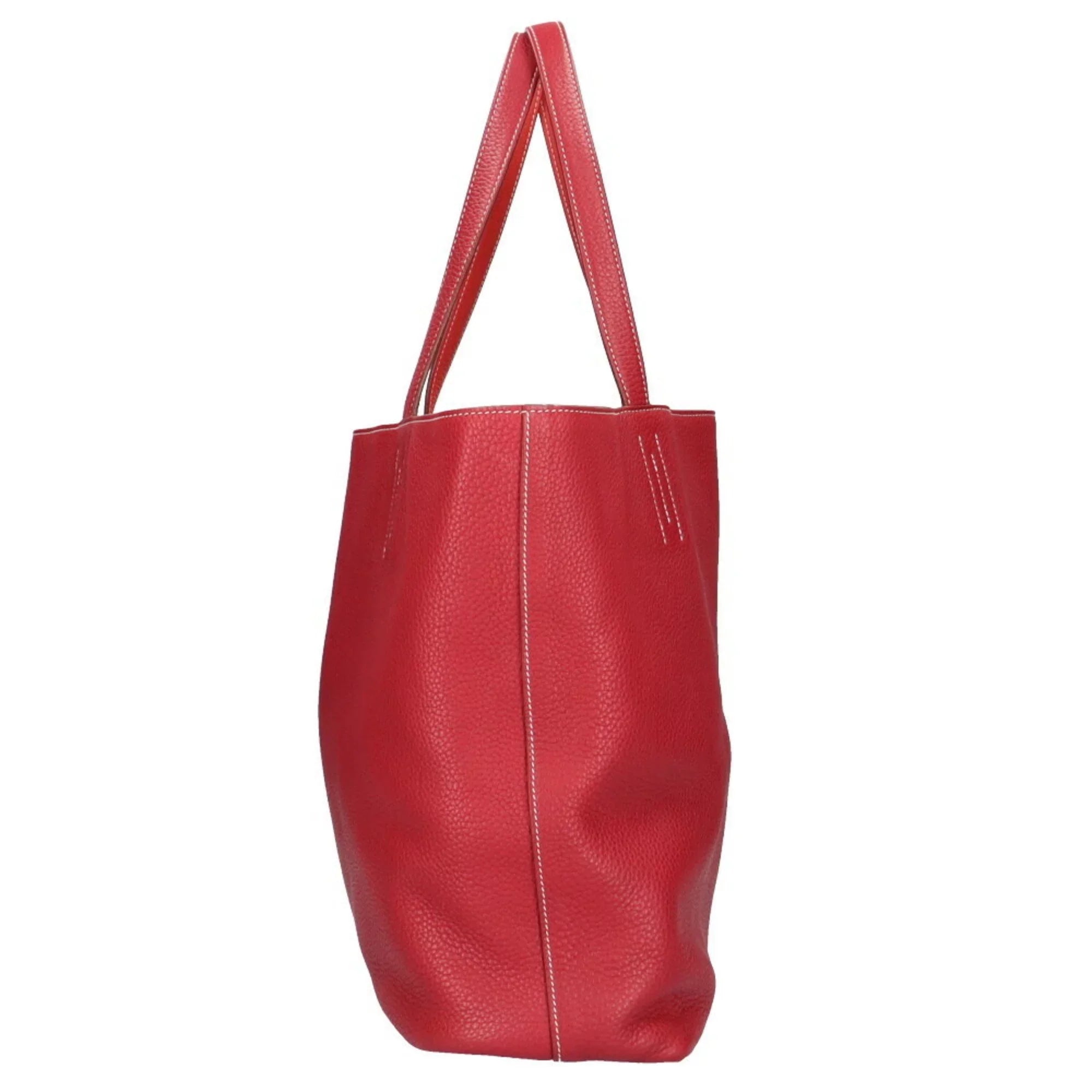 Pre-Owned Hermes HERMES Double Sense 36 Tote Bag Taurillon Clemence Red Ladies (Good)