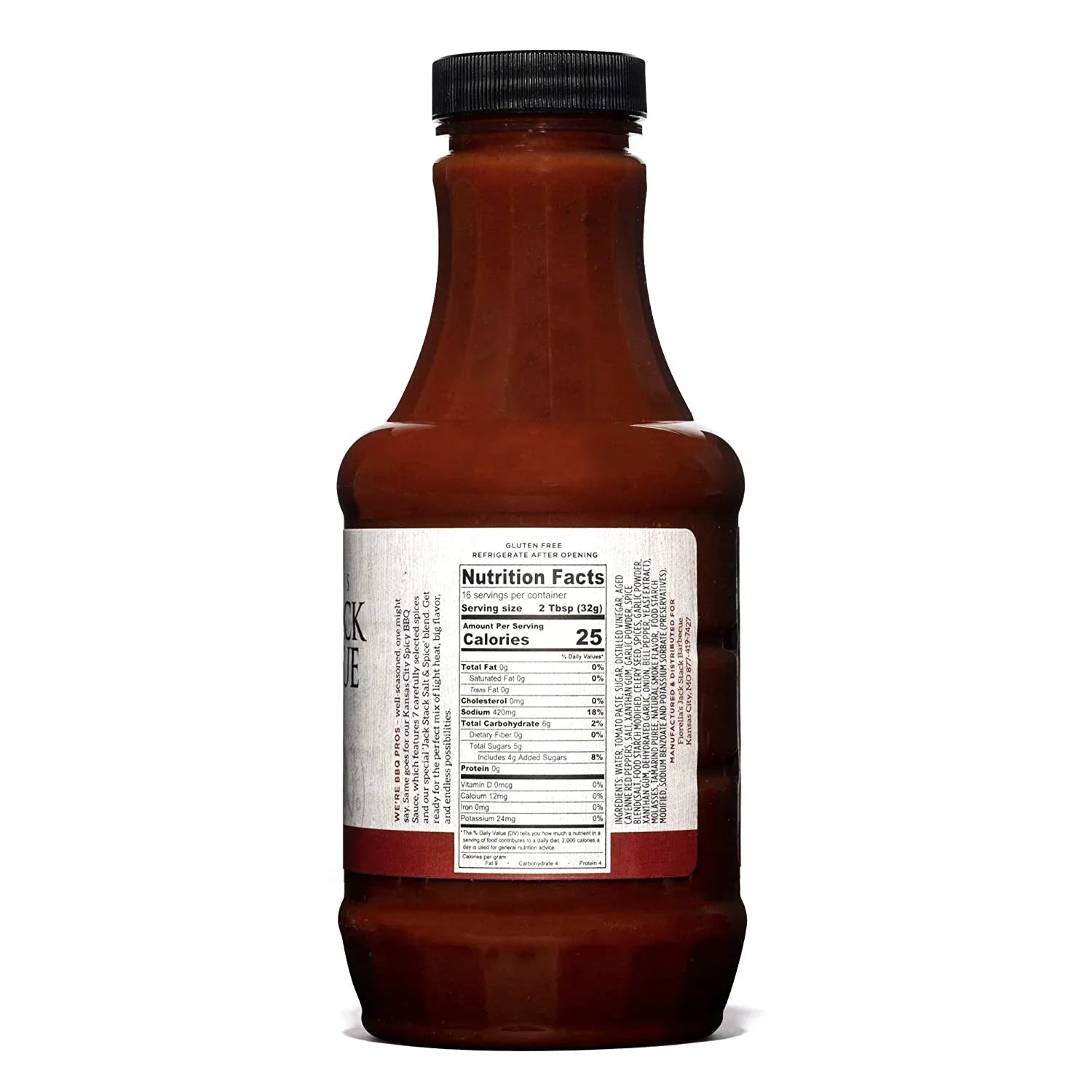 Jack Stack Barbecue Spicy Sauce - Kansas City BBQ Sauce - Spicy Smoked KC BBQ Sauce