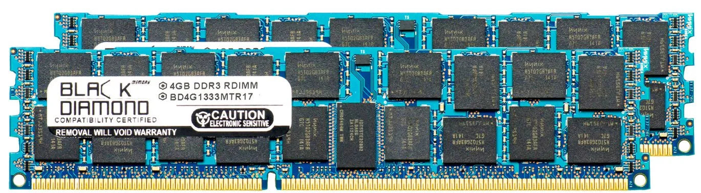 8GB 2X4GB Memory RAM for SuperMicro SuperServer 5000 5016I-MR DDR3 RDIMM 240pin PC3-10600 1333MHz Black Diamond Memory Module Upgrade