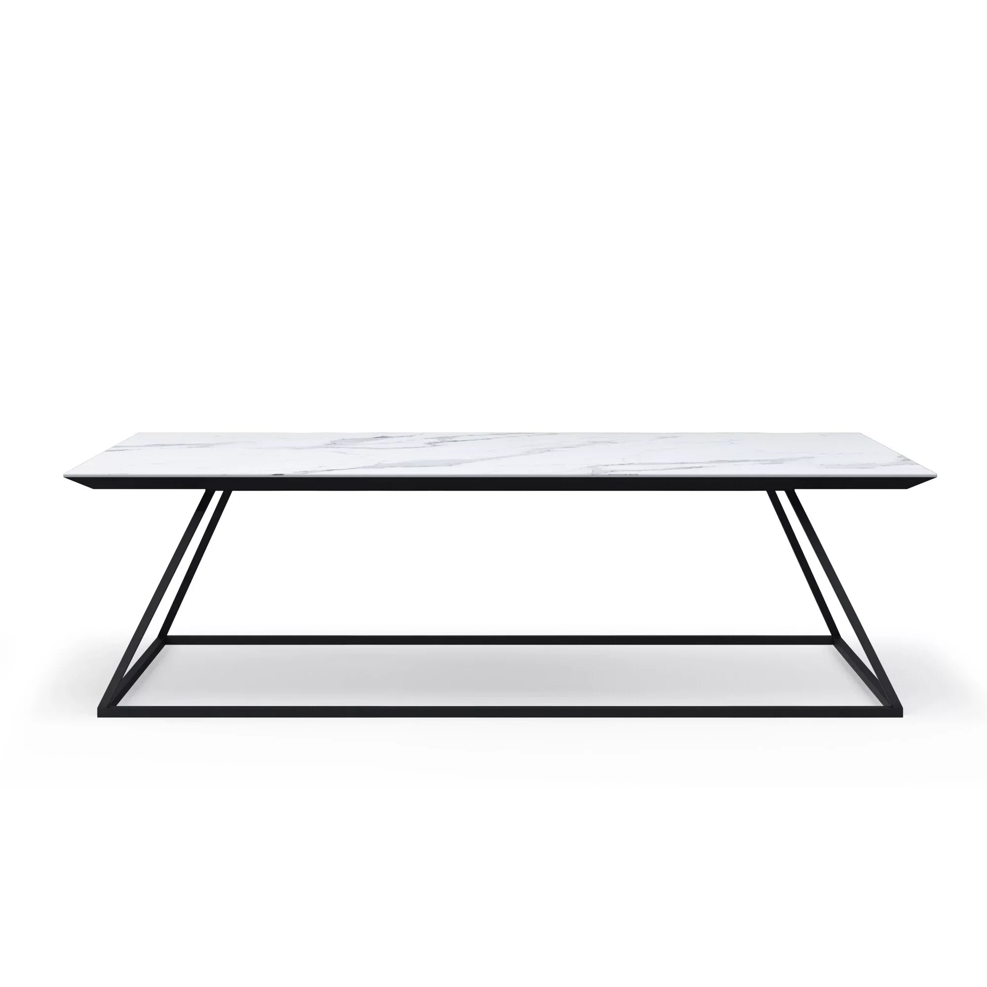 B-Modern  Savvy Modern White Carrara Coffee Table