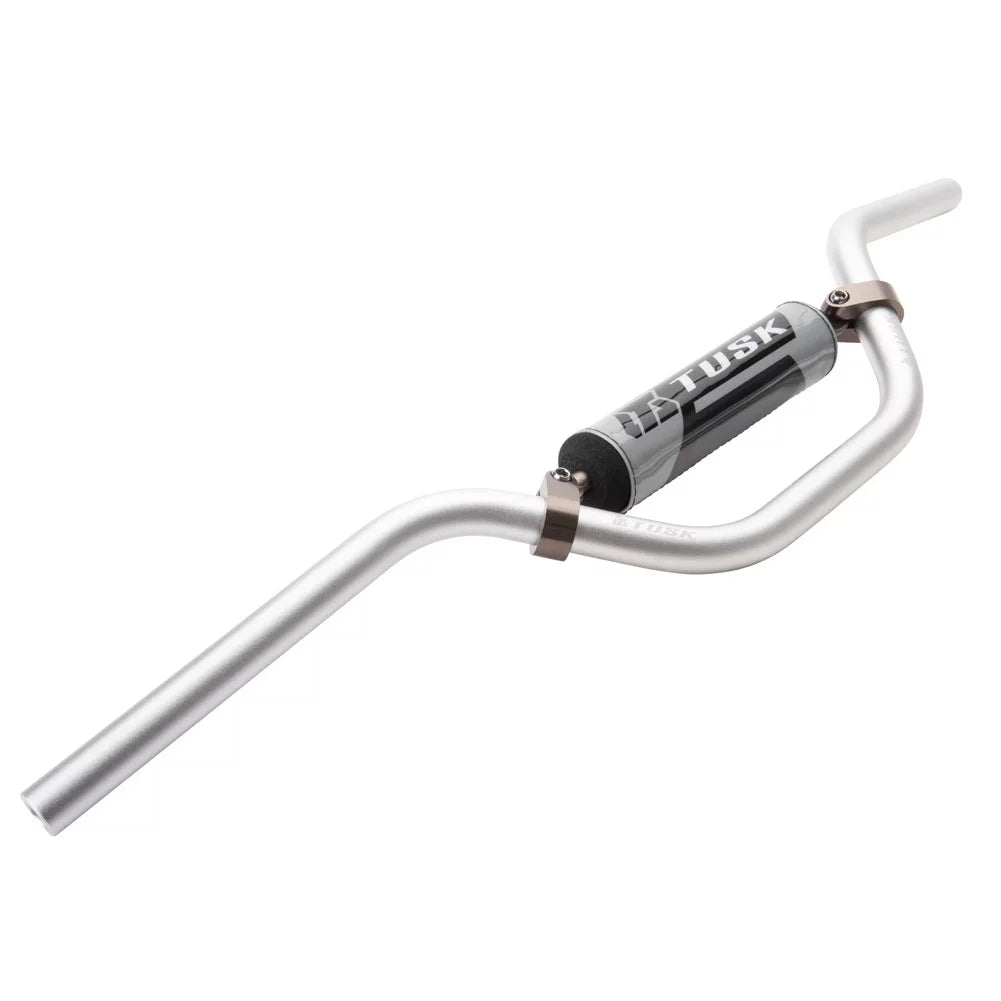 Tusk T-10 Aluminum 7/8" Handlebar Mini High Bend Silver For LEM CR3 1997