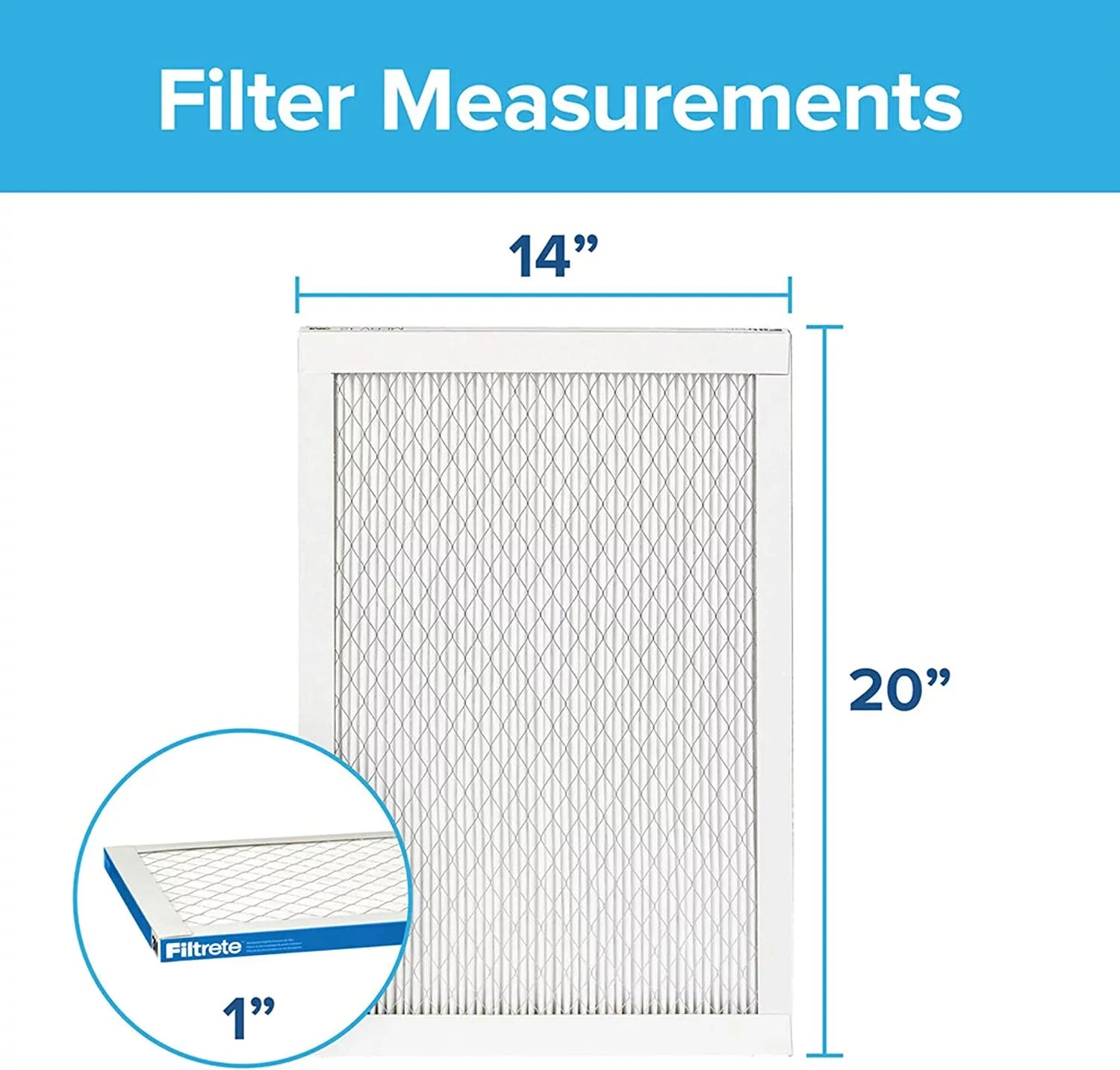 Filtrete 14x20x1, AC Furnace Air Filter, MPR 1900, Healthy Living Ultimate Allergen, 6-Pack (exact dimensions 13.81 x 19.81 x 0.78)