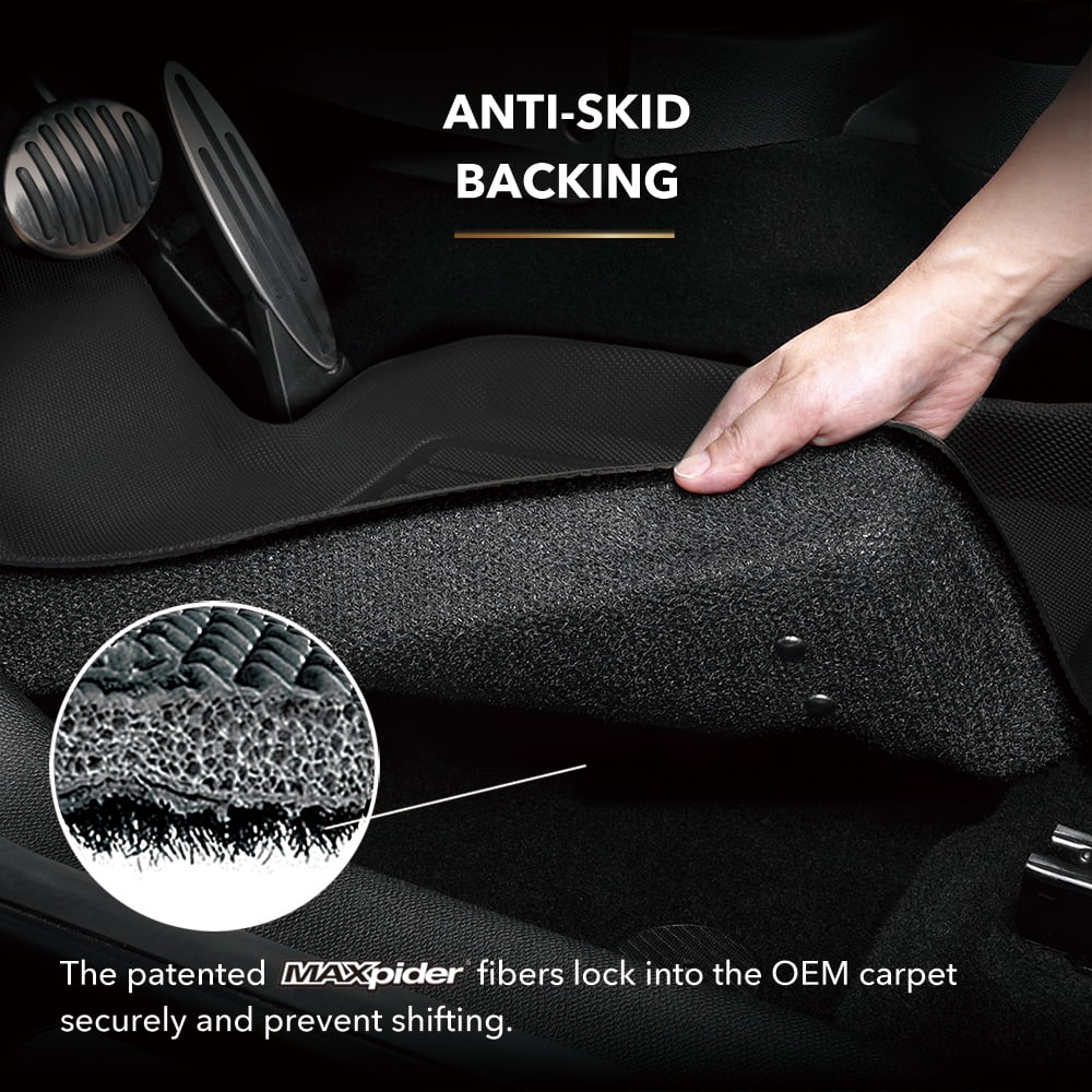 3D MAXpider KAGU Floor Mat (BLACK) compatible with LEXUS RX/RX HYBRID 2016-2022 - Second Row