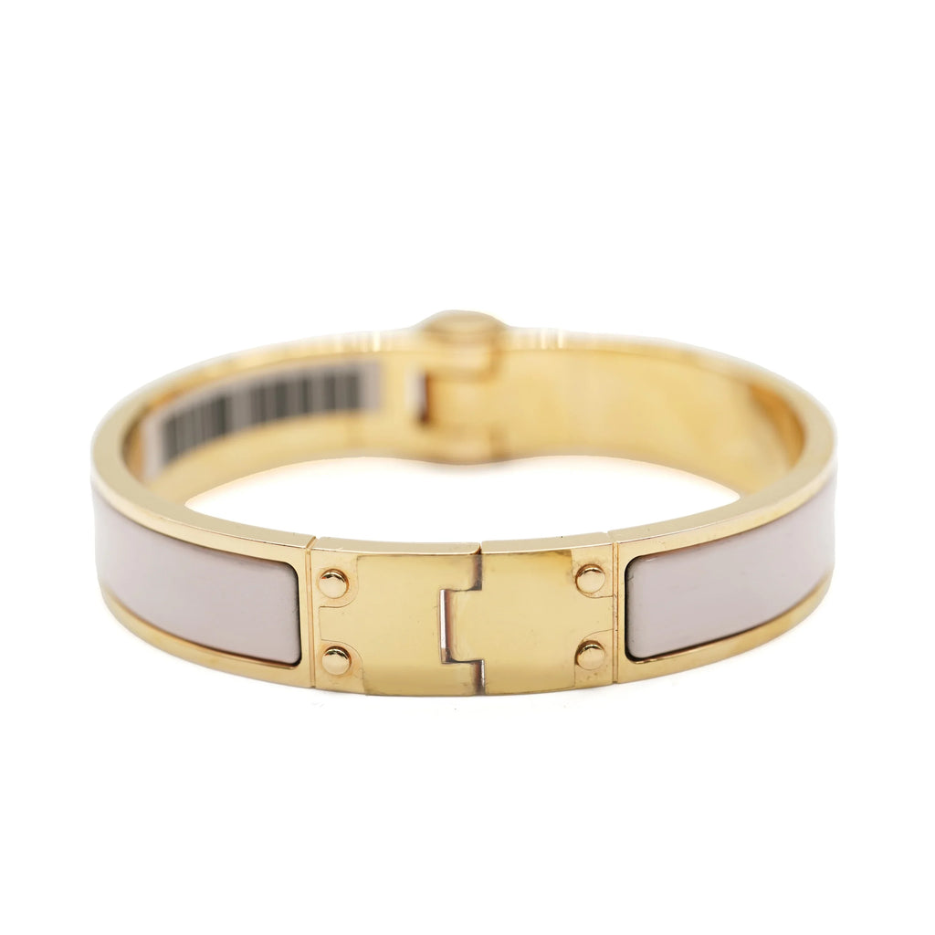 Hermes Charniere Uni Narrow Hinged Bracelet In Rose Candeur Pre-Owned