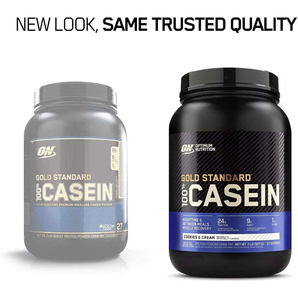 Optimum Nutrition, Gold Standard 100% Casein, 24 g Protein Powder, Cookies & Cream, 1.81 lbs, 27 Servings