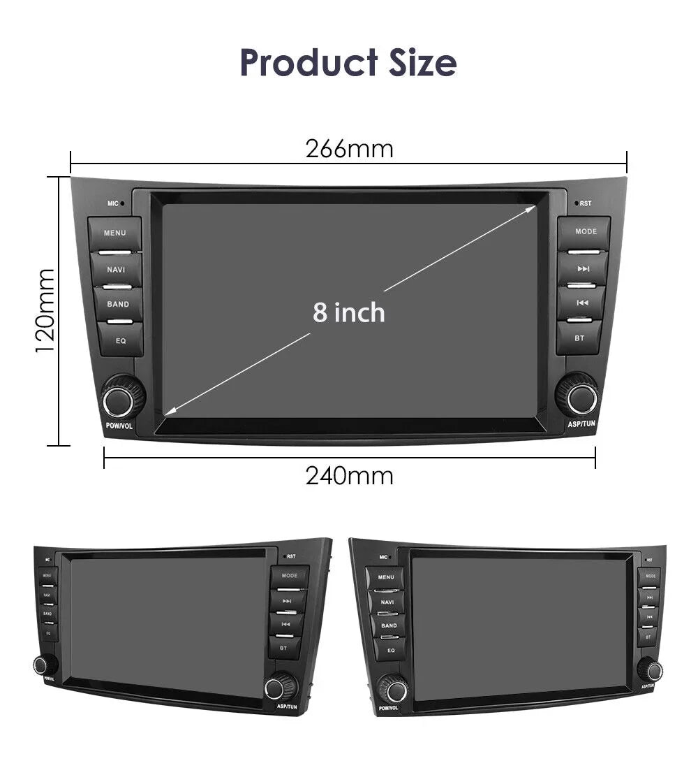 8" 1280*720 Car Carplay GPS Nav Stereo DSP Radio for Mercedes Benz E-Class W219