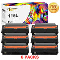 Toner Bank 6-Pack Compatible Toner for Samsung MLT-D115L 115L use with Xpress SL-M2620 SL-M2670 SL-M2830DW SL-M2880FW SL-M2820DW SL-M2870FW Printer 6 * Black