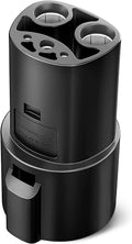 Campmoy Tesla to J1772 Adapter, 60A & 250V AC - Compatible with SAE J1772 Electric Vehicle (EV) Chargers (Black)