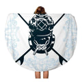 SIDONKU 60 inch Round Beach Towel Blanket Surfboard Surf Shield Diving Suit Activity Antique Aqualung Classic Travel Circle Circular Towels Mat Tapestry Beach Throw