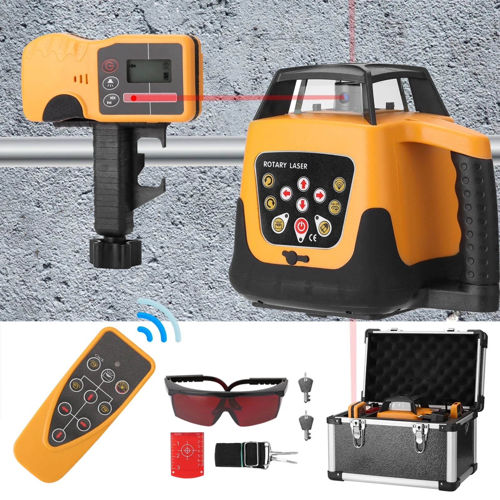 Carevas Self Levelling Machine,Modes Speed Adjustable 635nm Red Line Adjustable Level 500m Line Modes Speed Red Line Modes 500m Distance Solinder dsfen Rookin IUPPA Daseey