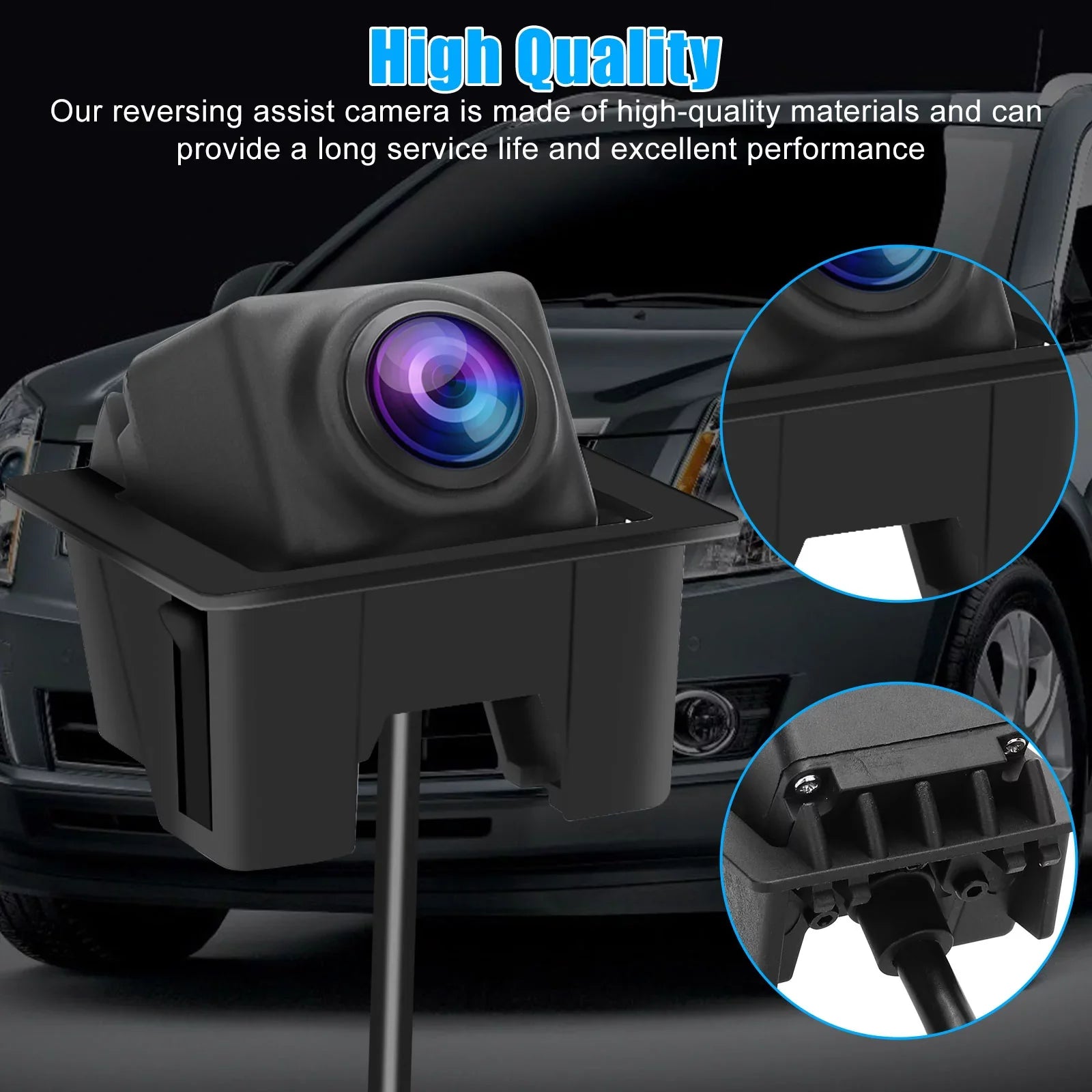 Rear View Backup Camera for Cadillac SRX, TSV Back Up Parking Assist Cam 23205689, 22915398, 15926122, 20910350 Replacement for 2010 2011 2012 2013 2014 2015 2016 Cadillac SRX