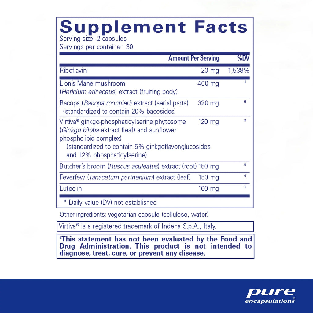 Pure EncapsuLatitudeions Brain Reset | Supports Concentration, Clarity, and Memory Associated with Brain Fog | 60 Capsules*