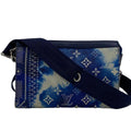 Pre-Owned LOUIS VUITTON M81431 Gaston Wearable Wallet Monogram Bandana Shoulder Bag Blue Men's (Fair)